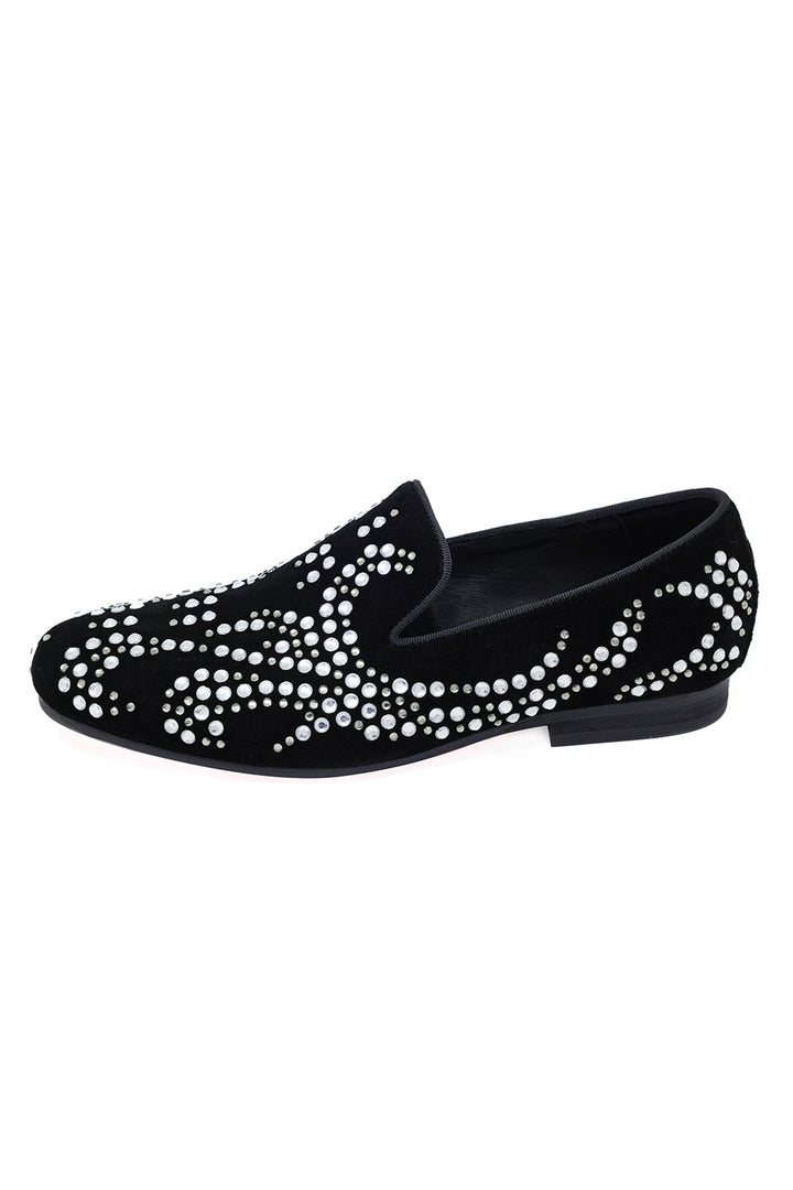 Barabas Men's Rivet Studded Pattern Luxury Slip On Dress Shoes SH4003