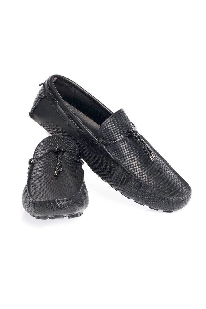BARABAS Men leather loafer slip on black coffee Shoes SH4052