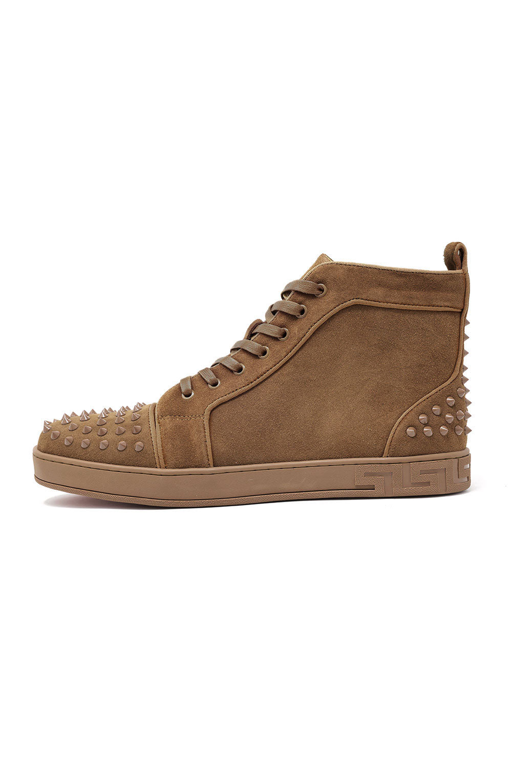 Barabas Men's Spike Design Luxury Suede High-Top Sneaker SH732 Camel