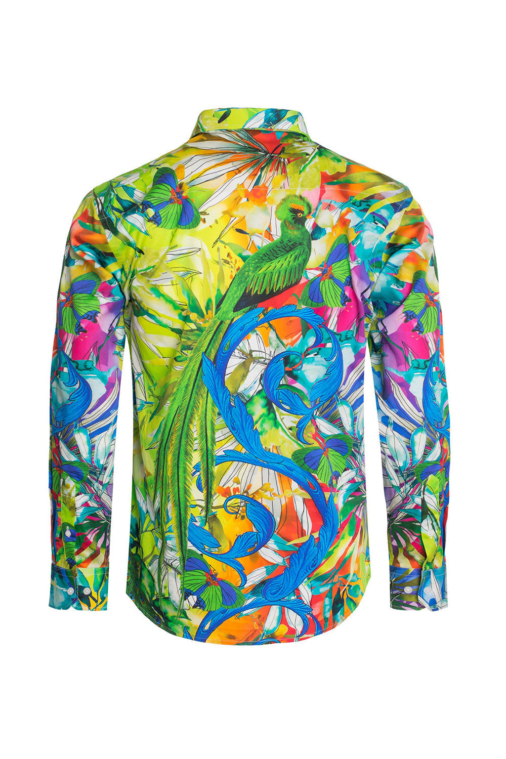 BARABAS Men's tropical orientalism printed multi dress Shirts SP205