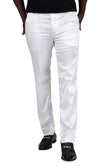 BARABAS Men's Solid Color Shiny Chino Pants VP1010 #Color_White