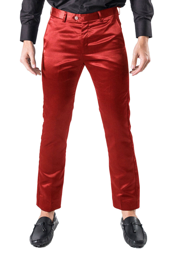 BARABAS Men shinny dress Pants Red VP1020